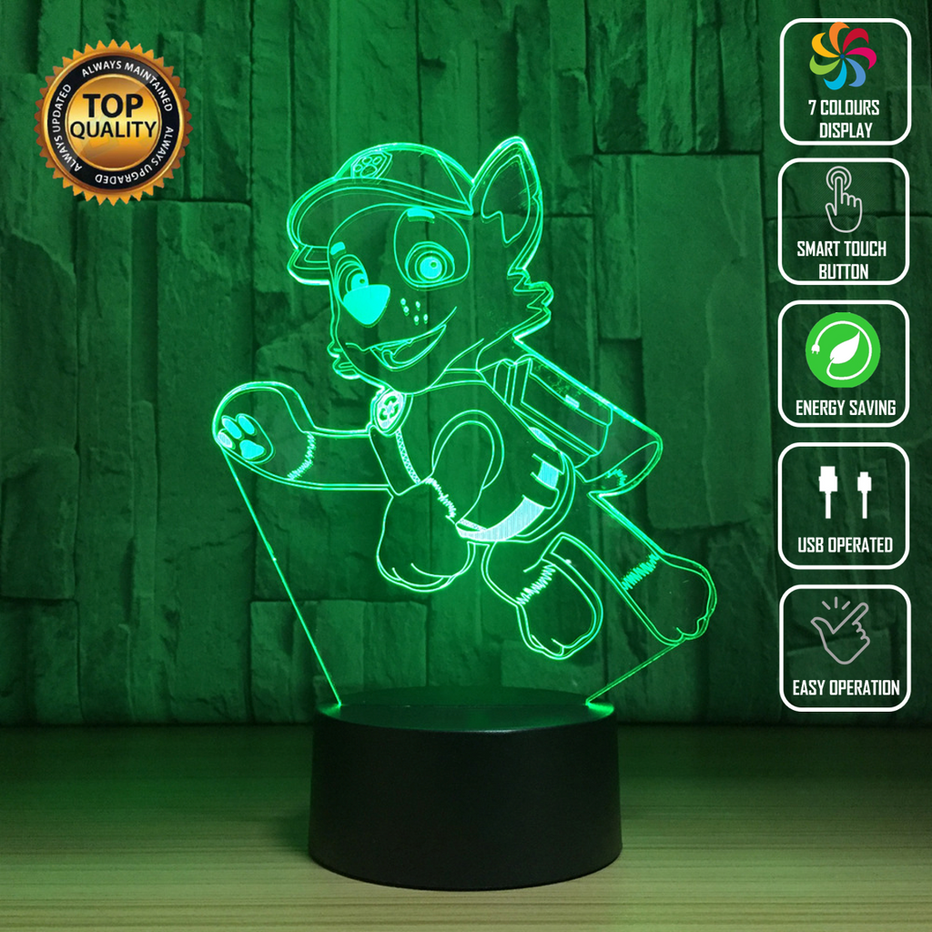 ROCKY PAW PATROL CHASE 3D NIGHT LIGHT - Eyes Of The World