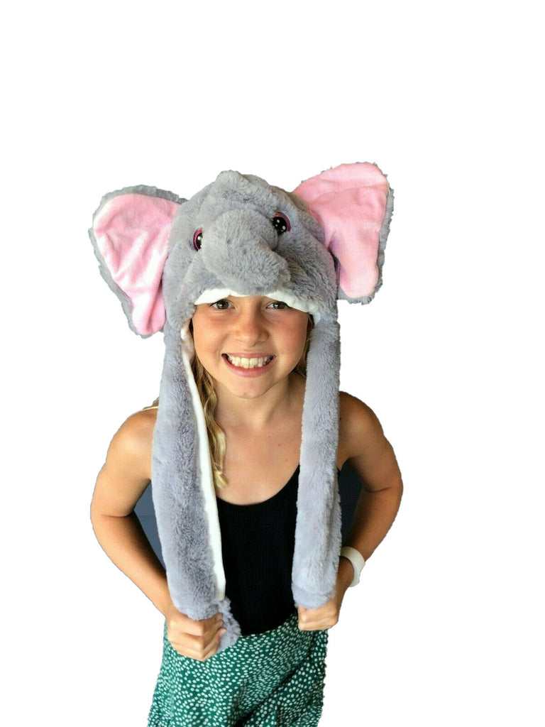Animal Bunny Pop Ear Hats Beanie Winter GRAY ELEPHANT Popular toy - Eyes Of The World