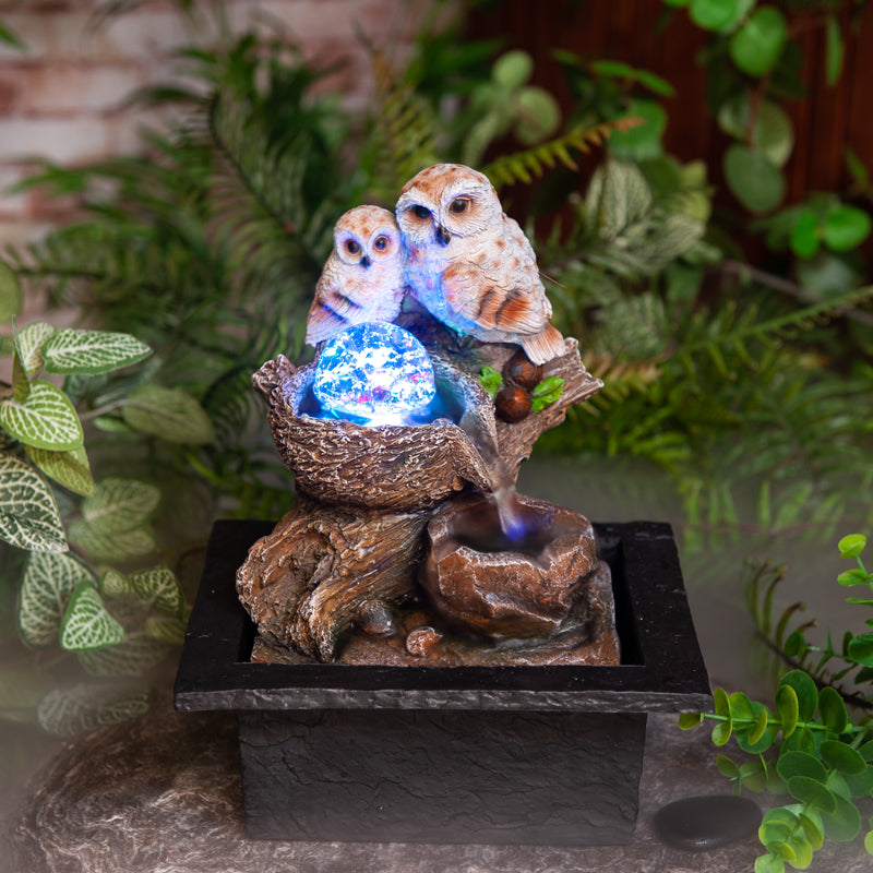 ADORABLE OWLS WATER FEATURE