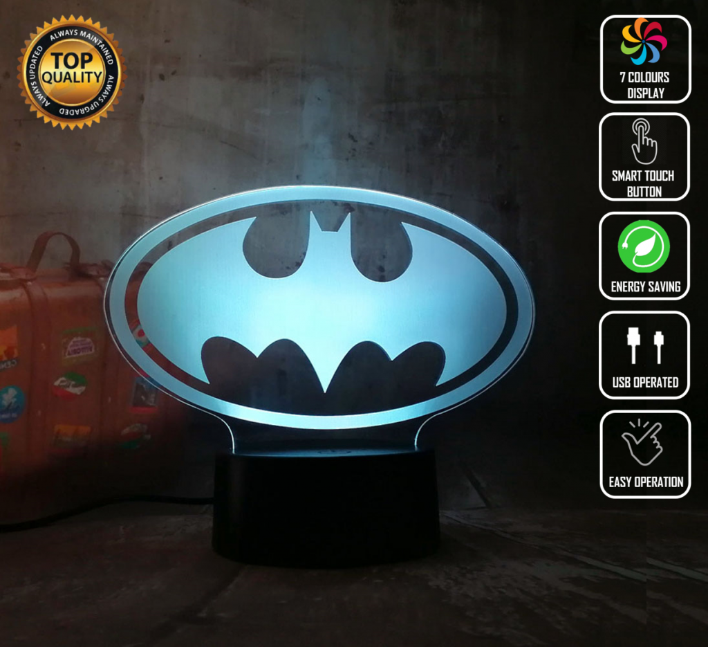 BATMAN LOGO 3D NIGHT LIGHT - Eyes Of The World