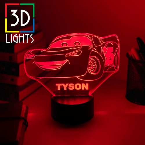 LIGHTNING MCQUEEN CARS 3D NIGHT LIGHT