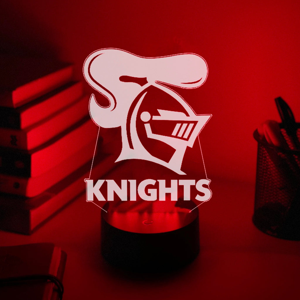 NEWCASTLE KNIGHTS NEW LOGO FOOTBALL NRL 3D NIGHT LIGHTS