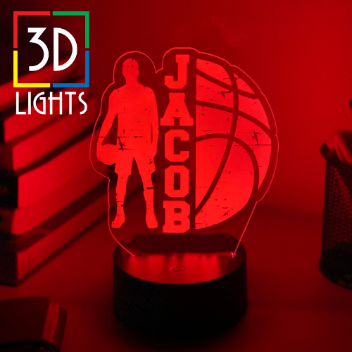 PERSONALISED BASKETBALL NBA 3D NIGHT LIGHT