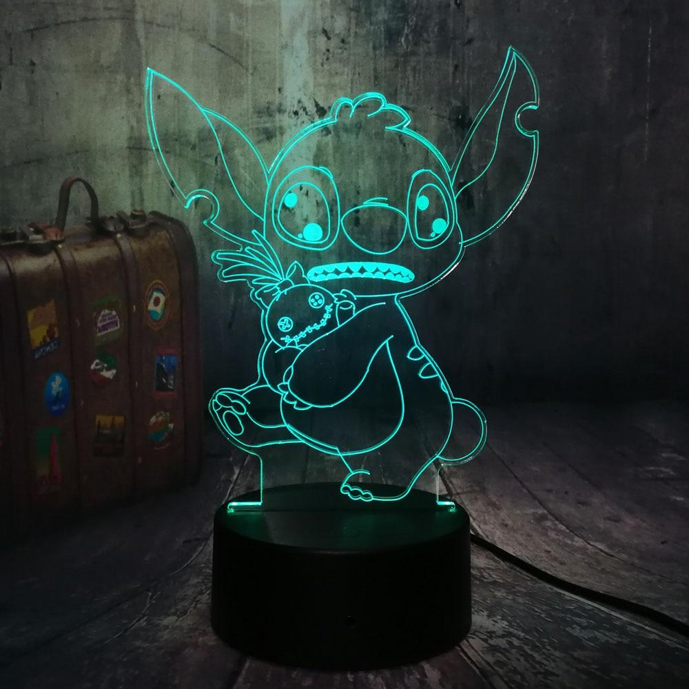 Personalised Stitch Night Light Children's Light Kids Bedroom Boys Night  Light LED Light Girls Night Light Birthday 