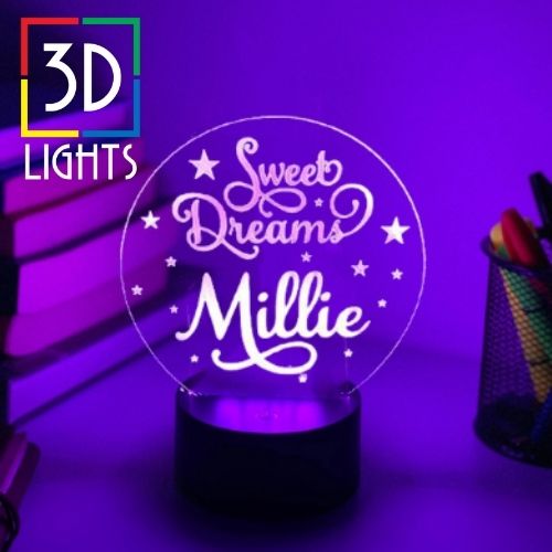 SWEET DREAMS CUSTOM 3D NIGHT LIGHT